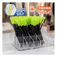 Pack12 Aplicador para Extension de Pestaña Silicona 12 pzs Verde Limon Y+Papel Regalo