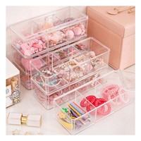 Organizador en Acrilico en Color Transparente con 3 Niveles 9 Separaciones