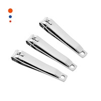 Juego Cortaunas Plateado x3 para Rutina de Aseo Personal Y+Papel Regalo