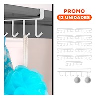 Pack12 Torre de Ganchos 6x1 Blanco con Soporte Estable y mucho mas Superior Y+Regalo Sticker