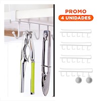 Pack4 Mueble Auxiliar 6x1 Color Blanco con Rejilla de Seguridad de mucha Carga Y+Regalo Sticker