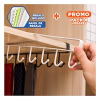 Pack4 Mueble Auxiliar 6x1 Color Blanco con Diseño Duradero en su Vivienda Real Y+Papel Regalo