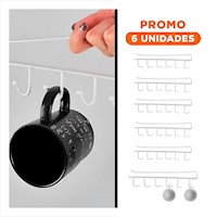 Pack6 Mueble Auxiliar 6x1 Color Blanco de Alta Resistencia para su Despensa