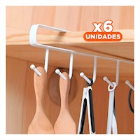 Pack6 Torre de Ganchos 6x1 Color Blanco para Historias con todos sus Hijos Y+Regalo Sticker