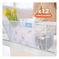 Pack12 Torre de Rejilla 26x8x13 cm de Blanco con Montaje Veloz para su Uso Real