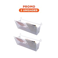 Pack2 Equipo Auxiliar 26x8x13 cm de Blanco con Superficie Firme de Apoyo Real