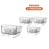 Pack4 Equipo Auxiliar 28,5x20x27 cm Negro con Base de Seguridad Y+Regalo Sticker