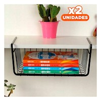 Pack2 Estructura Organizadora Metalica Negro 29x20x27cm Resistente y Versatil Y+Regalo Sticker