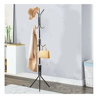 Colgador Multiuso 175x45cm para Organizar Ropa en Hogar Color Negro Y+Ligas Regalo