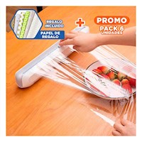 Pack6 Producto Dispensador para Film y Papel Aluminio en Cocina del Hogar Y+Papel Regalo