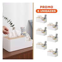Pack6 Porta Objetos Multifuncional para Servilletas, Versatil y Funcional Blanco
