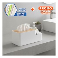 Pack6 Porta Objetos Multifuncional para Servilletas Comodo y Practico Blanco Y+Papel Regalo