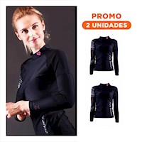 Pack2 Prenda Deportiva Elastico Nailon Mujer para Ejercicio y Descanso