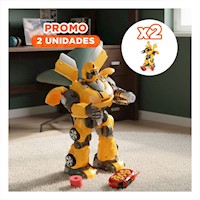 Pack2 Juguete Robotico con Funcion Lanza Discos para Juego en Amarillo y negro Y+Regalo Sticker