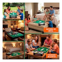 Mesa De Fichas Poker Negro para Diversion Social en Casa Hogar y Amigos Y+Post It