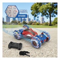 Auto Acrobatico con Control Remoto con Estilo Telaraña Color Azul y Rojo Y+Regalo Sticker