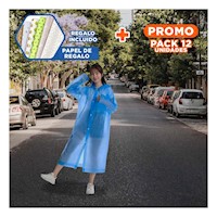 Pack12 Prenda de Lluvia con Estilo Unisex y Comodidad Y+Papel Regalo