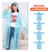 Pack4 Impermeable Ligero para Transporte Facil y Uso Diario Y+Regalo Sticker