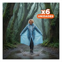 Pack6 Abrigo Impermeable para Uso Urbano y Exterior Diario Y+Regalo Sticker