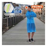 Pack6 Capa Unisex para Lluvia con Ajuste Comodo Y+Papel Regalo
