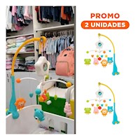 Pack2 Colgante Sonoro para Cuna de Bebes con Luces y Musica Suave