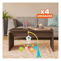 Pack4 Adorno Sonoro para Cuna de Bebes con Luz Ambiental y Musica