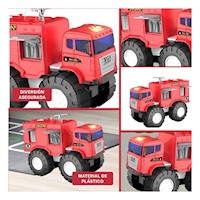 Juguete Bombero Rojo en Bolsa Tipo Carro para Diversion Infantil Segura en Casa Y+Post It