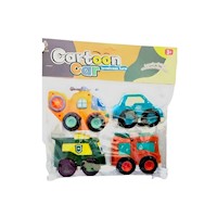 Combo De Vehiculos a Friccion para Juego Activo y Entretenimiento en Hogar Y+Papel Regalo