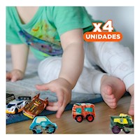 Pack4 Moviles De Juguete a Friccion para Juego Creativo y Diversion Continua