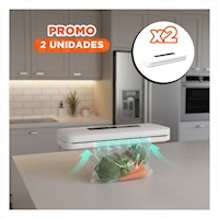 Pack2 Envasadora al Vacio Electrica Blanco para Hogar y Sellado de Alimentos Y+Regalo Sticker