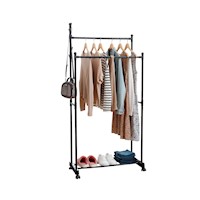 Panel Negro Doble De Ropa Moderno y Facil De Instalar Y+Papel Regalo