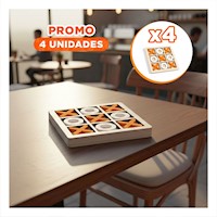 Pack4 Alternativa De Mesa Multicolor Para Hogar y Momentos De Relajo En Casa