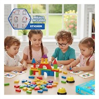Bloques Tetris Multicolor para Juego Didactico en Hogar y Familia Y+Regalo Sticker