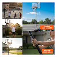 Sistema Recreativo de Basquet con Soporte Negro Y+Post It