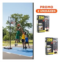 Pack2 Unidad de Basquet con Soporte Negro para Juegos Activos