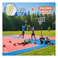 Pack2 Elemento Deportivo de Basquet con Parante Negro Y+Papel Regalo