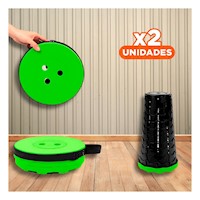 Pack2 Asiento Portatil Verde 1 Seguro Plegable Funcional para Sentarse Y+Regalo Sticker