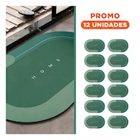 Pack12 Mantel Comodo Home Verde Formato Ovalado Perfecto para Decorar Espacio Y+Regalo Sticker