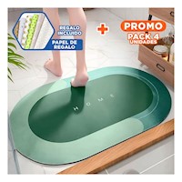 Pack4 Tapiz Funcional Home Verde Diseno Comodo y Facil de Limpiar en Casa Y+Papel Regalo