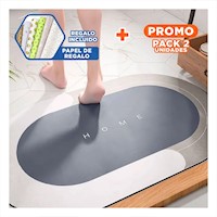 Pack2 Alfombrilla Comoda Home Plomo Formato Ovalado para Decorar Espacios Y+Papel Regalo