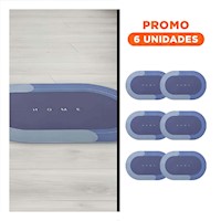 Pack6 Cobija Ligera Home Azul Acero Formato Ovalado Perfecto para Decorar Espacios
