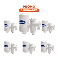Pack6 Alternante De Agua Blanco para Cocina con Purificacion Constante