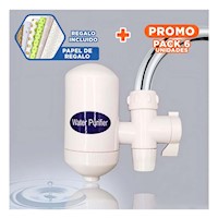Pack6 Propuesta De Agua Blanco para Casa con Filtro Seguro Y+Papel Regalo