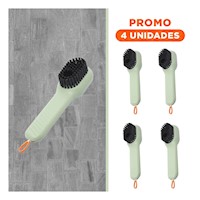 Pack4 Cepillo Dispensador Multifuncional para Limpieza de Cocina Verde