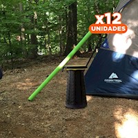 Pack12 Banco de Apoyo Plegable con Seguro Portatil Amarillo