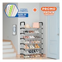 Pack4 Base de Tela Colgante para Mantener Calzado Organizado Negro YPapel Regalo