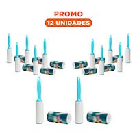 Pack12 Rodillo de Limpieza Portatil para Quita Pelusa en Hogar Celeste Y+Regalo Sticker