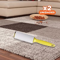 Pack2 Herramienta Quita Pelusa en Rodillo Practico para Limpieza Amarillo Pro Y+Regalo Sticker