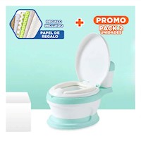 Pack2 Solido Infantil Verde para Hogar con Uso Continuo y Facil Limpieza Y+Papel Regalo