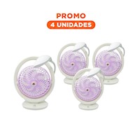 Pack4 Soplador Recargable con Lampara de Mesa y 3 Velocidades Lila Y+Regalo Sticker